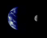 Earth and moon image.